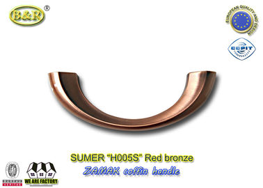 Ref H005S次元19×7cm Zamakの金属の棺は色の赤い青銅色の月の形を扱いません