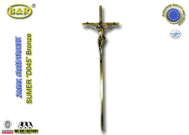 金属の棺の装飾D045のzamakの十字架像のヨーロッパ式の旧式な青銅のための56.7*15.8cmのカトリック教徒亜鉛十字
