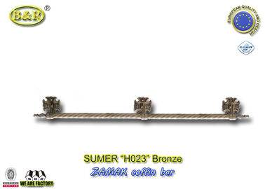 H023金属の棺の長い棒はzamak zinc herrajes de ataudesの3つの基盤が付いている1メートルを作りました