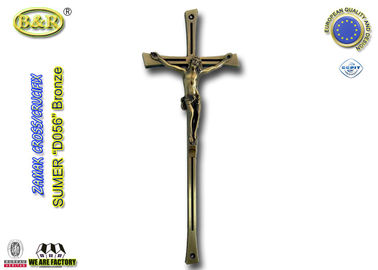 棺の装飾のzamakの十字架像D056の青銅色のサイズ39*15cmのサイズ
