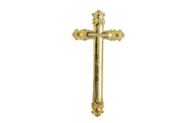 金色の十字および十字架像の葬儀の装飾 DP021