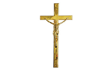 Zamak のカトリック教の十字および十字架像の木の棺の装飾 D006