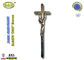 Zamakの十字および十字架像は合金の棺の装飾の葬儀の付属品D007 55*17cmを亜鉛でメッキします