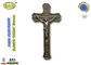 Zamac 40*16cm D026Aの骨董品の青銅色のzamakの棺の装飾のイエス・キリストが付いているCroixの十字そして十字架像