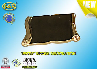 REF. BD027 Brassスクロール墓碑の装飾の物質的な銅合金のサイズ9×13 Cm