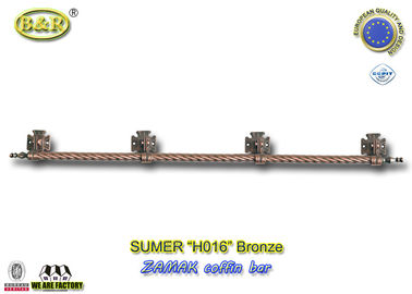 H016 zamakの棺のハンドルの金属4基盤が付いている長い棒棺ハードウェア1.55meter