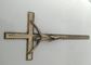 大人亜鉛棺の十字および棺の装飾D052ヨーロッパ式の44*17.5cmのzamakの十字架像の骨董品の青銅色